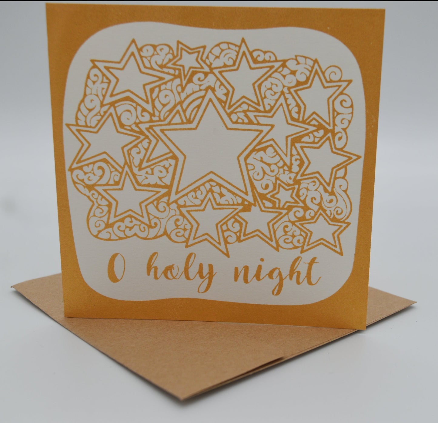 Christmas Card (hand-printed) - O Holy Night (pack of 4)