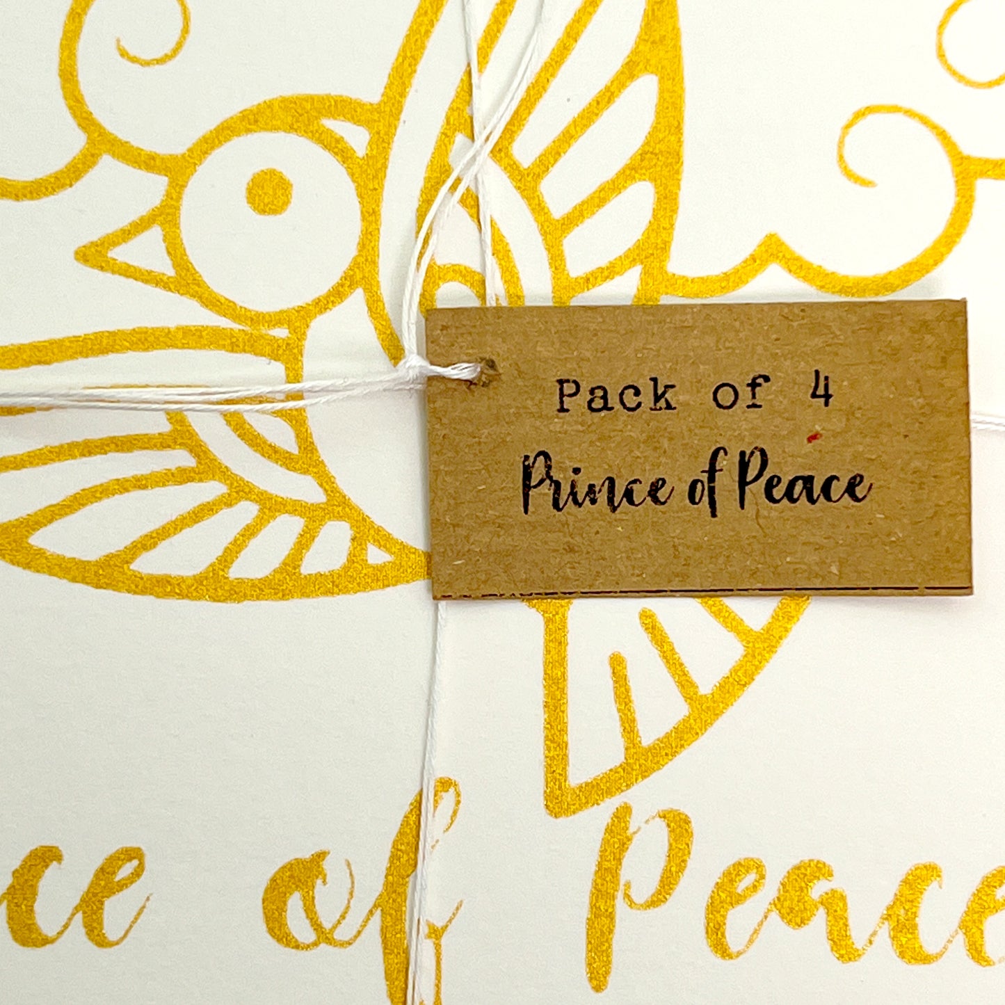 Christmas Card (hand-printed) - Prince of Peace (pack of 4)