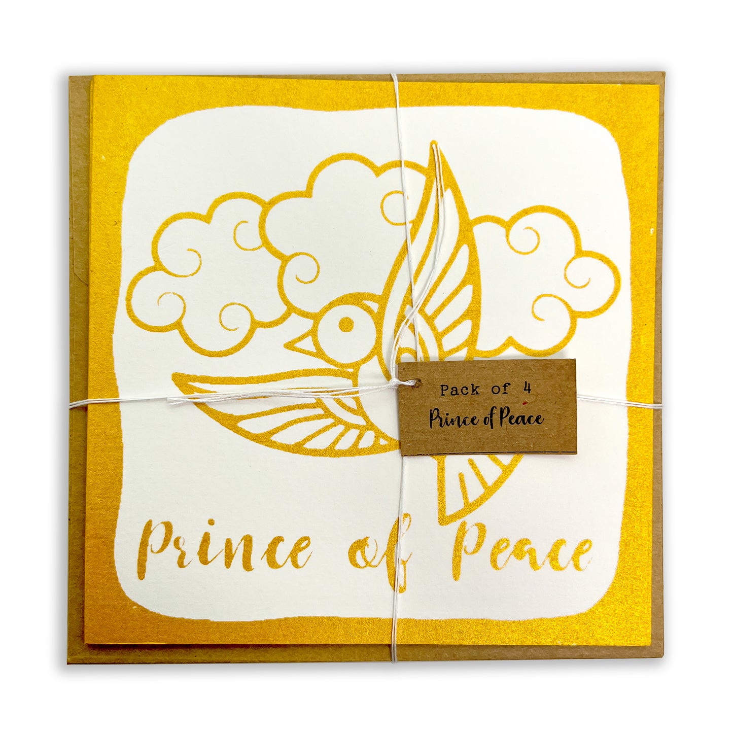 Christmas Card (hand-printed) - Prince of Peace (pack of 4)