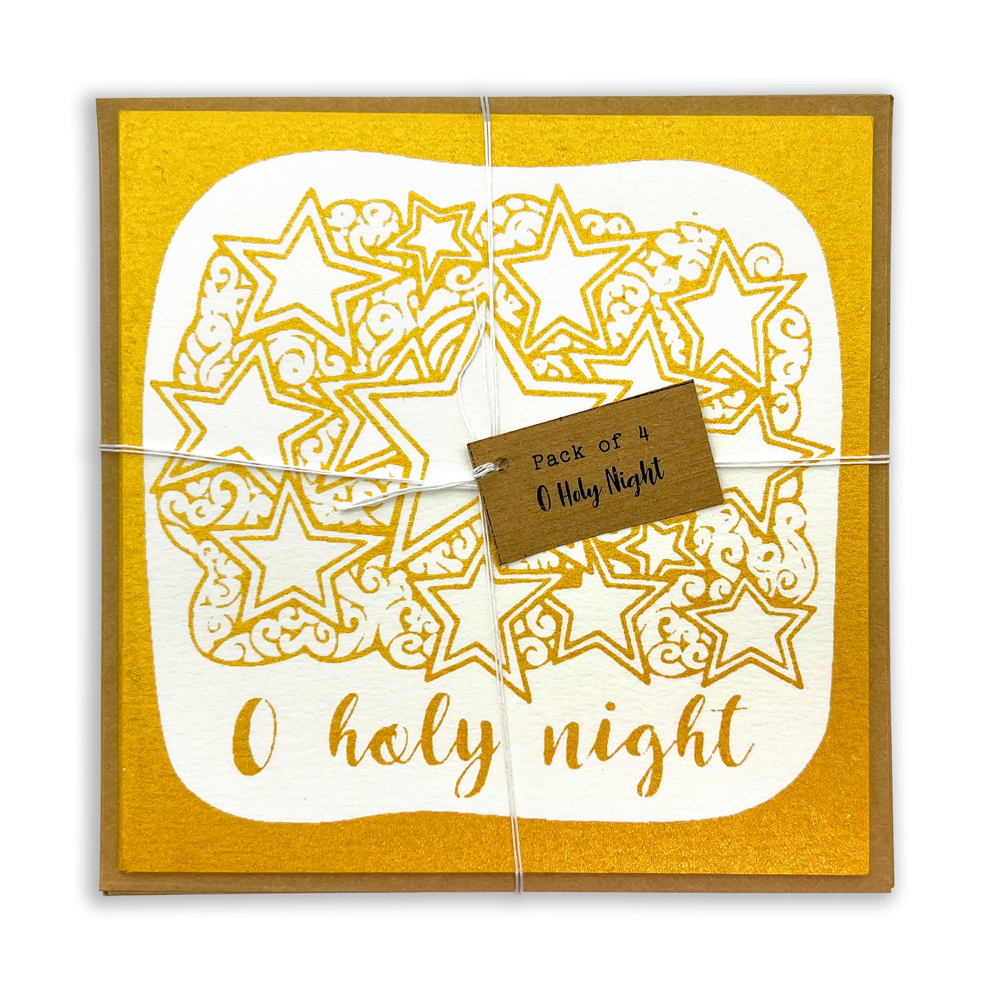 Christmas Card (hand-printed) - O Holy Night (pack of 4)