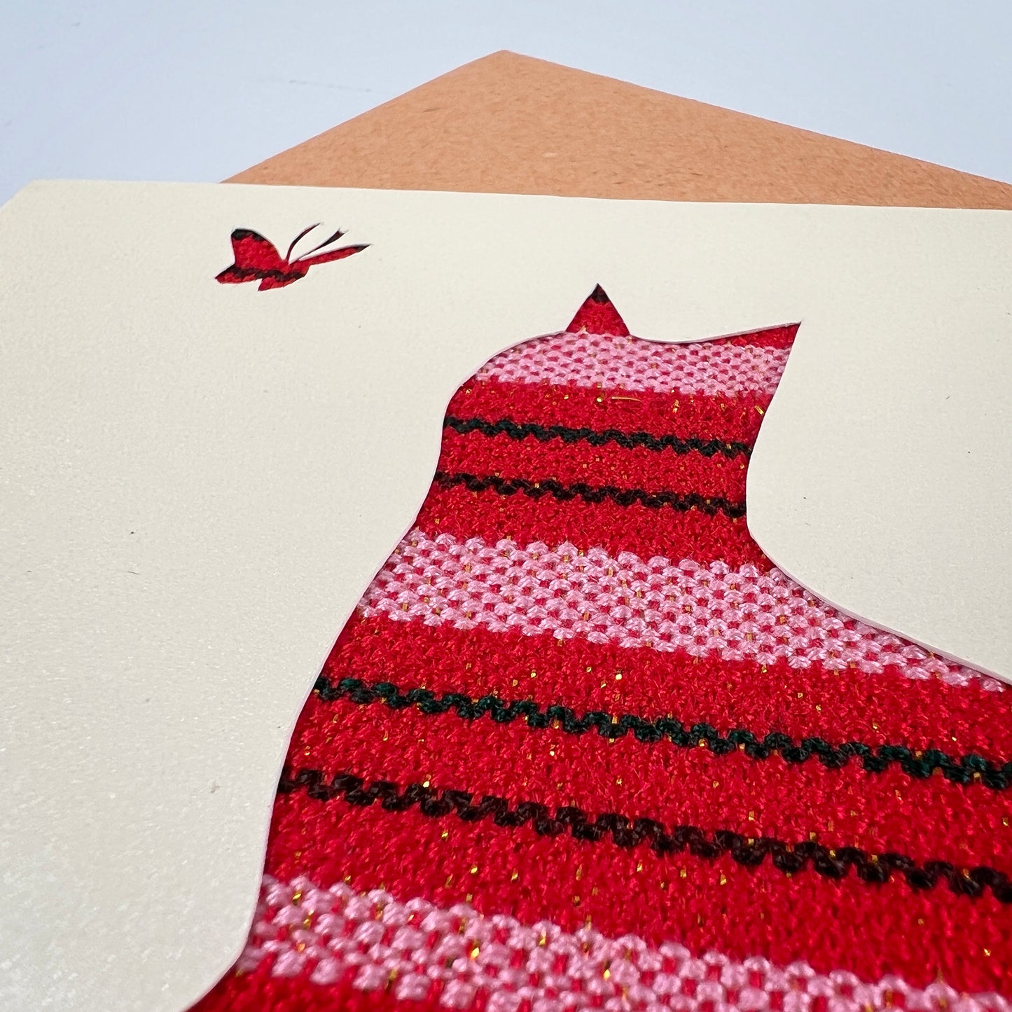 Greeting Card - Cat and the Butterfly