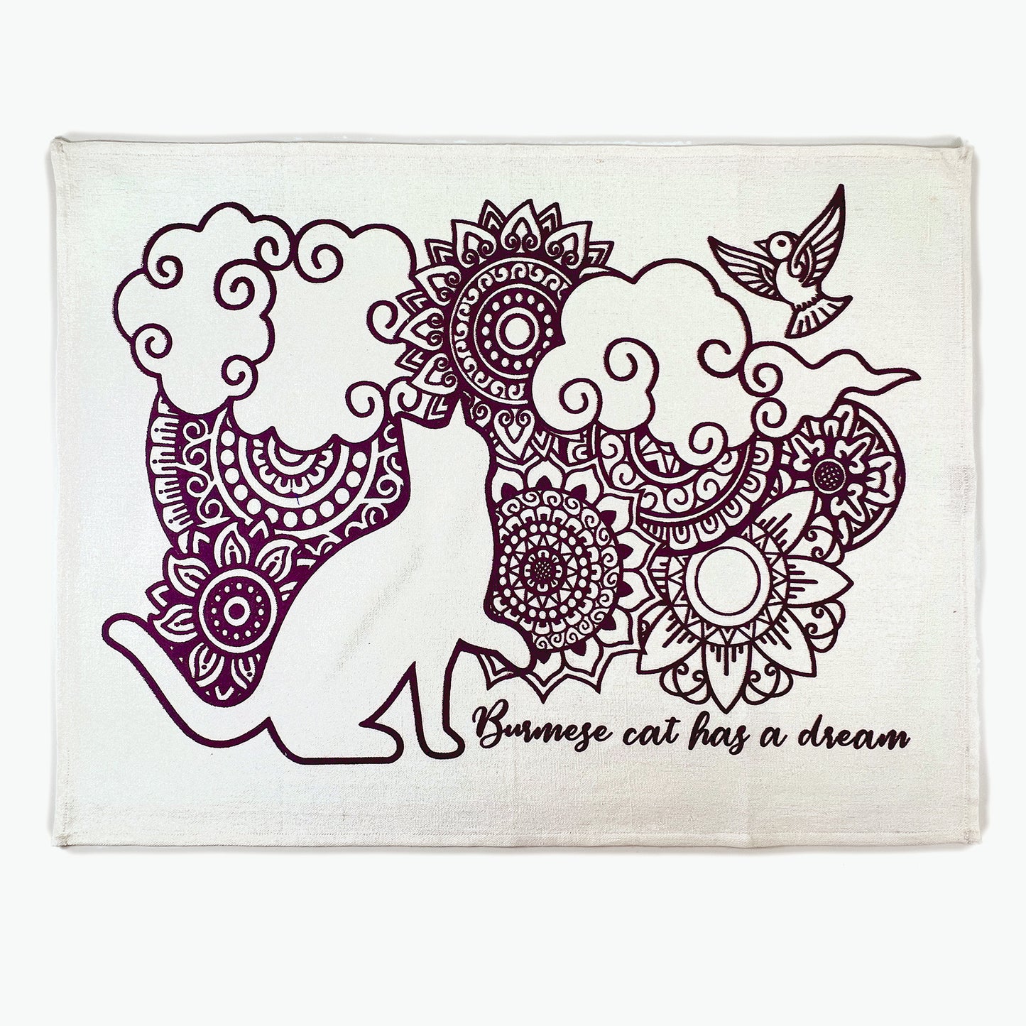 Tea Towel - Burmese Cat has a Dream