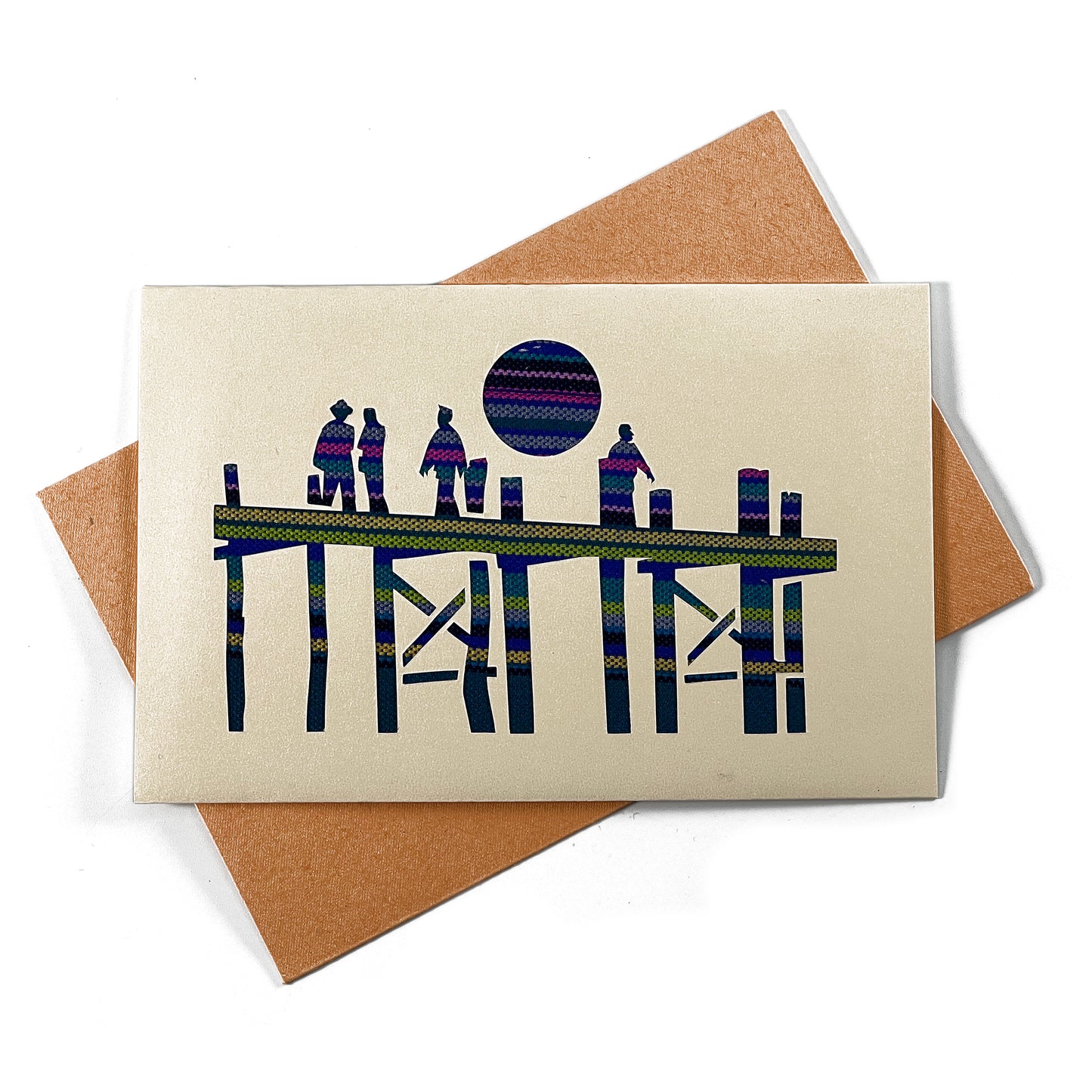 Greeting card - Myanmar Life: U Bein Bridge