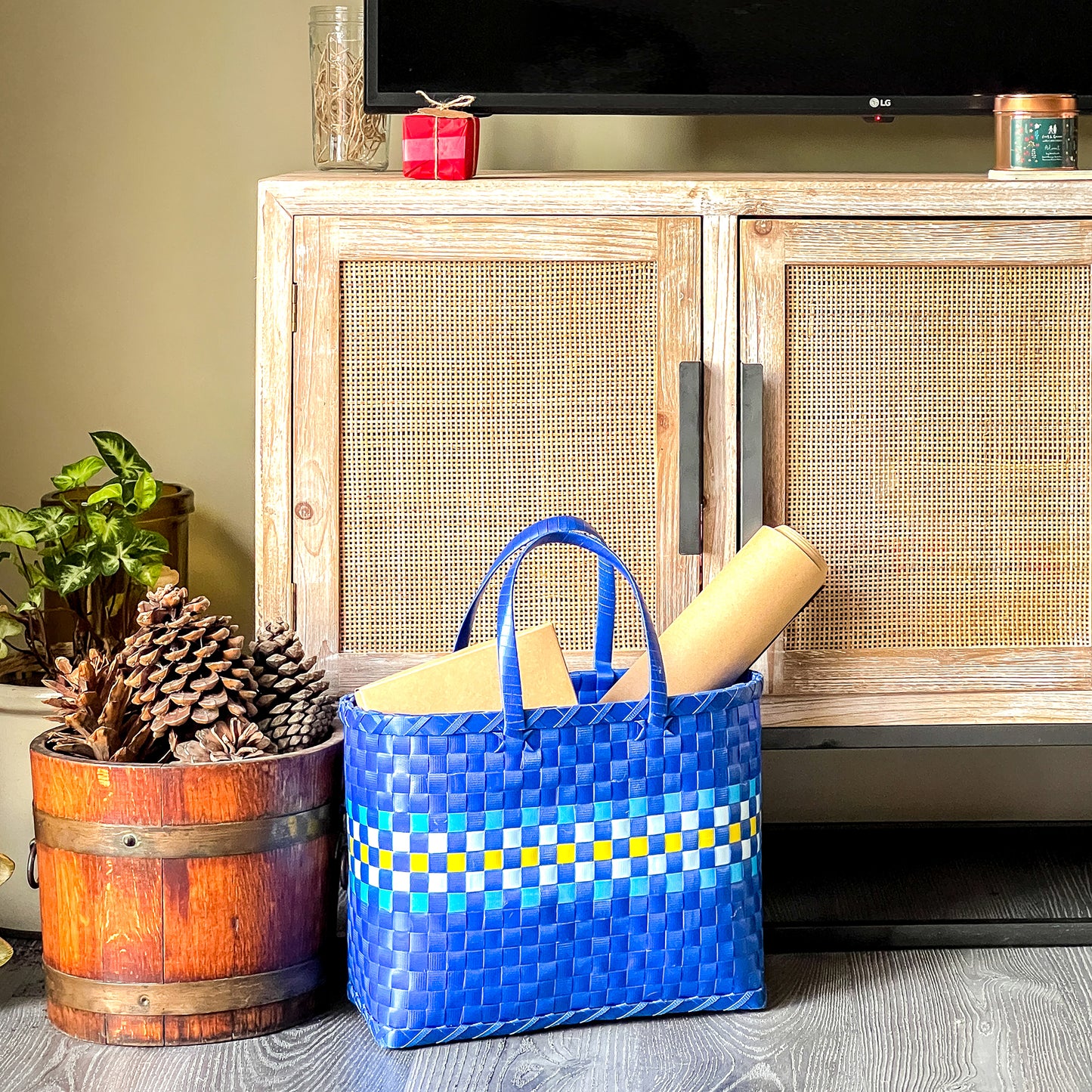Recycled Plastic Basket - Large