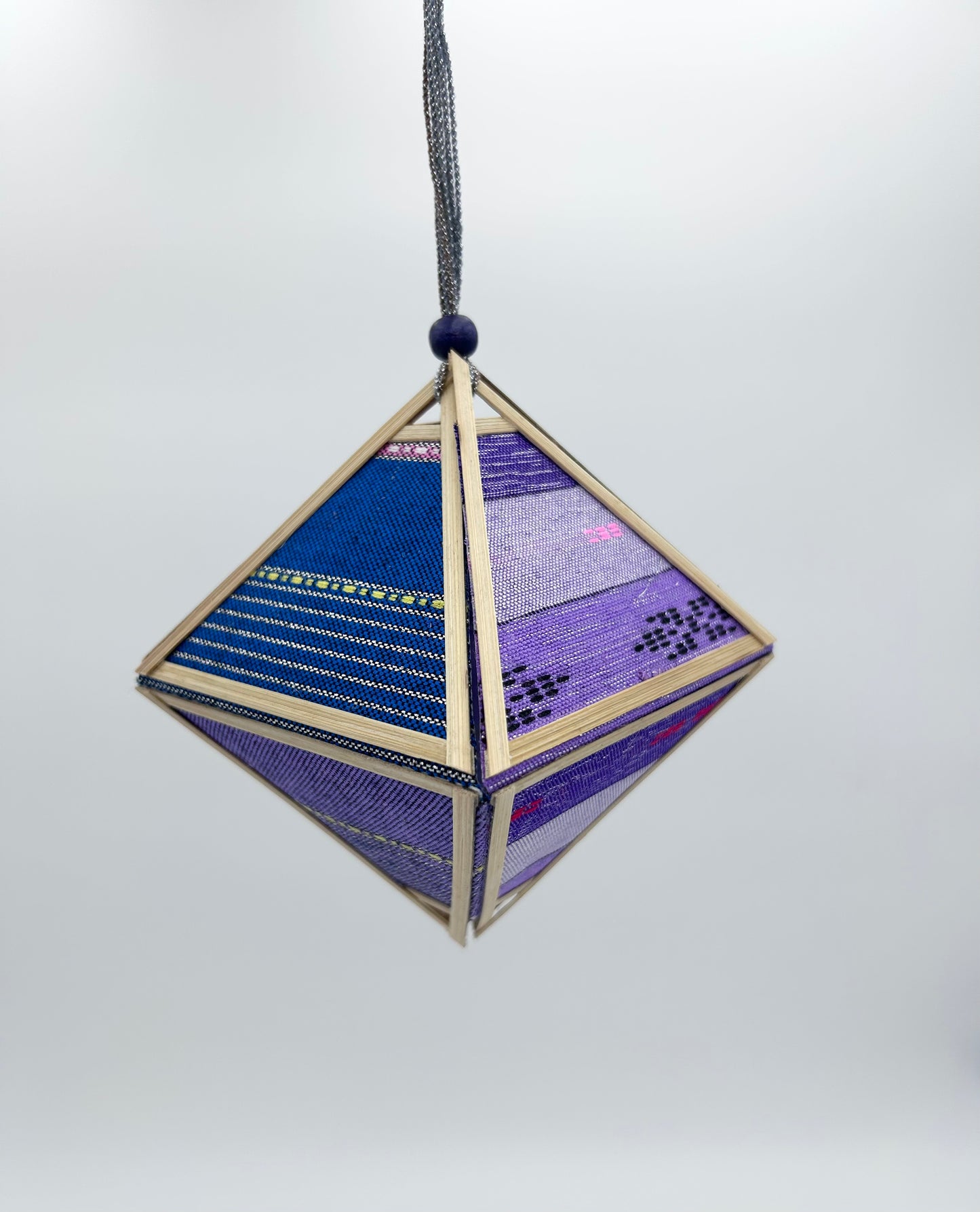 Lantern - Bamboo and fabric with LED Light