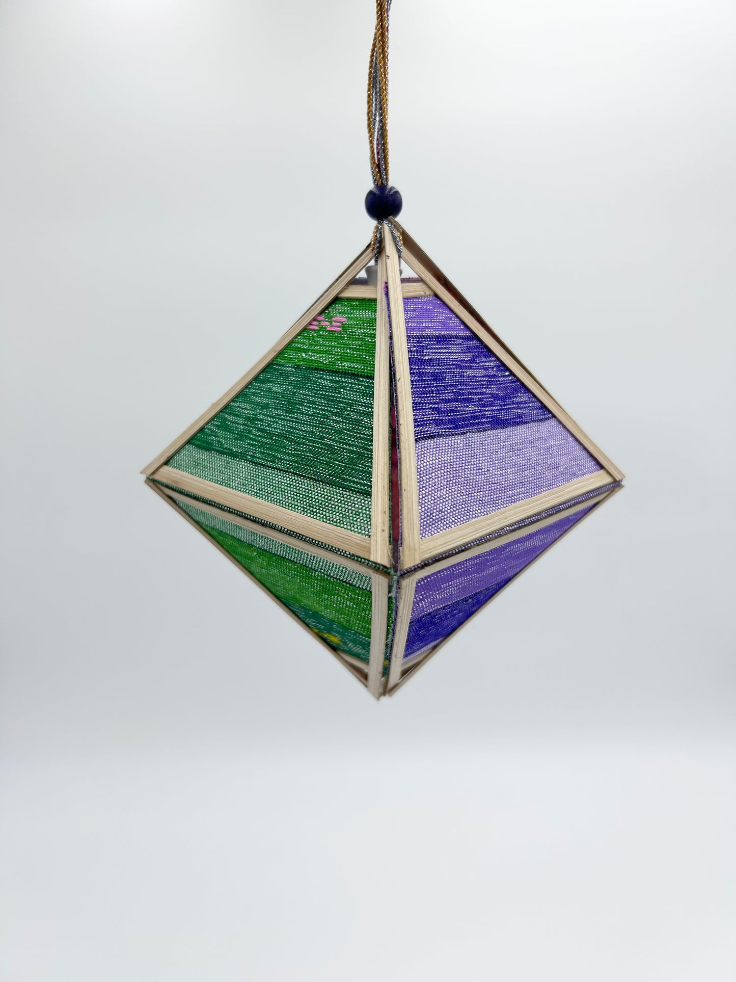 Lantern - Bamboo and fabric with LED Light