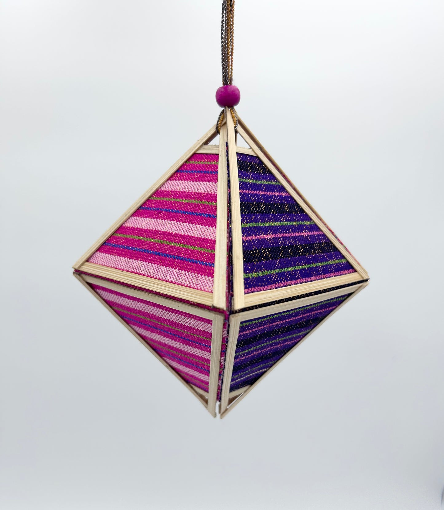 Lantern - Bamboo and fabric with LED Light