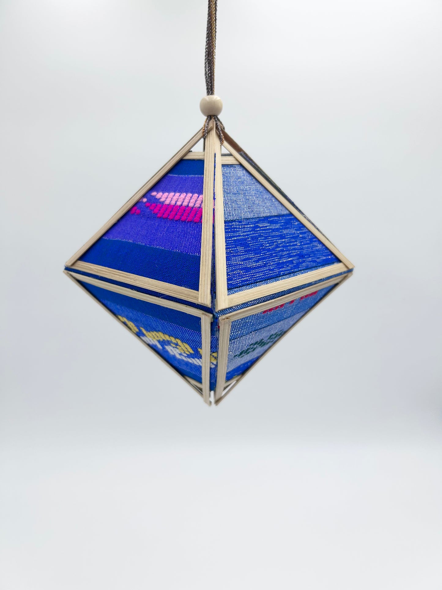 Lantern - Bamboo and fabric with LED Light