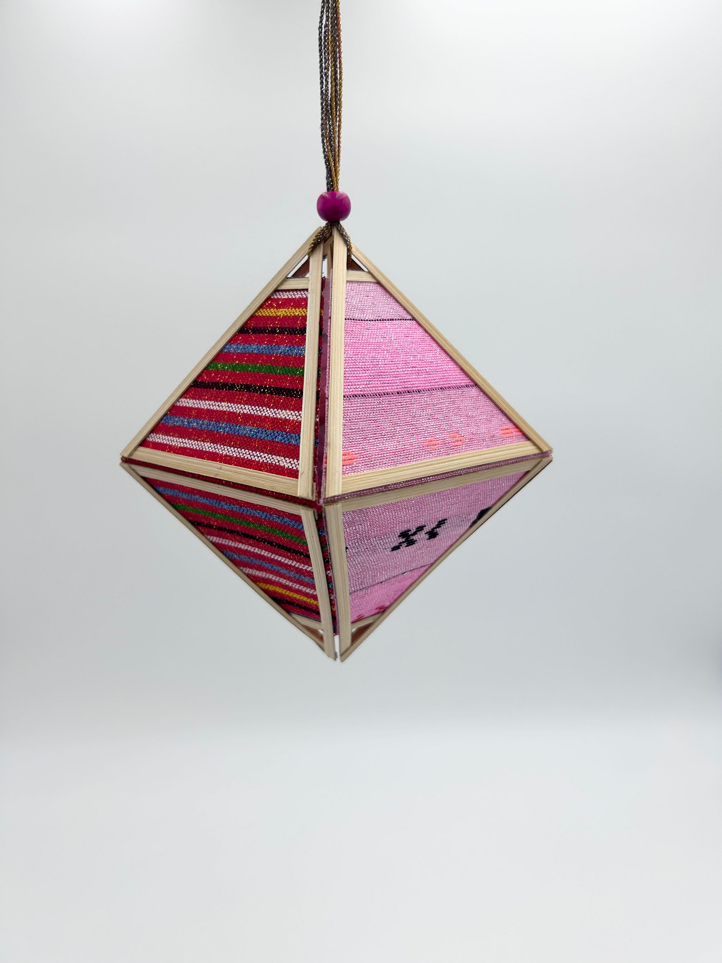Lantern - Bamboo and fabric with LED Light