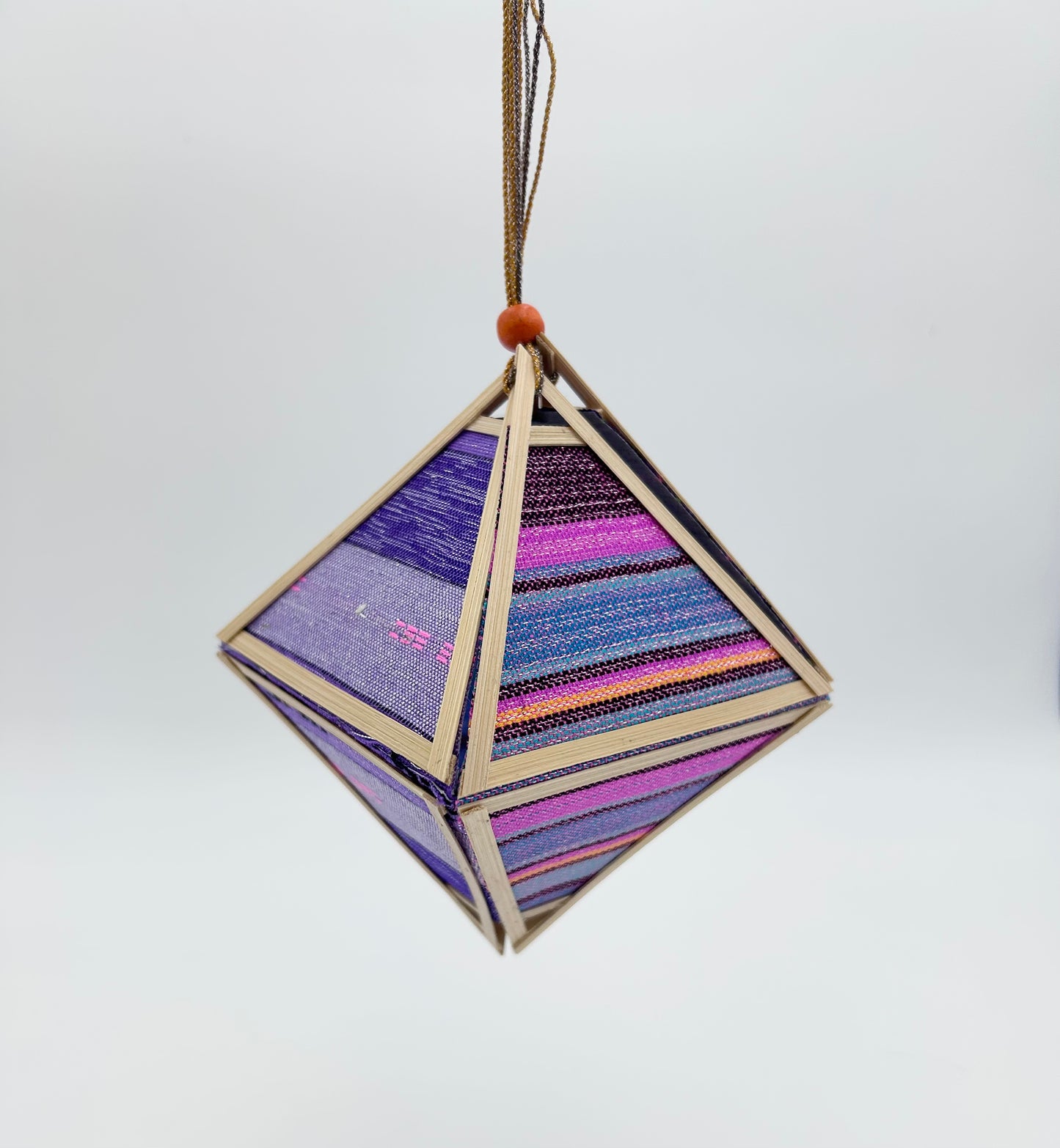 Lantern - Bamboo and fabric with LED Light