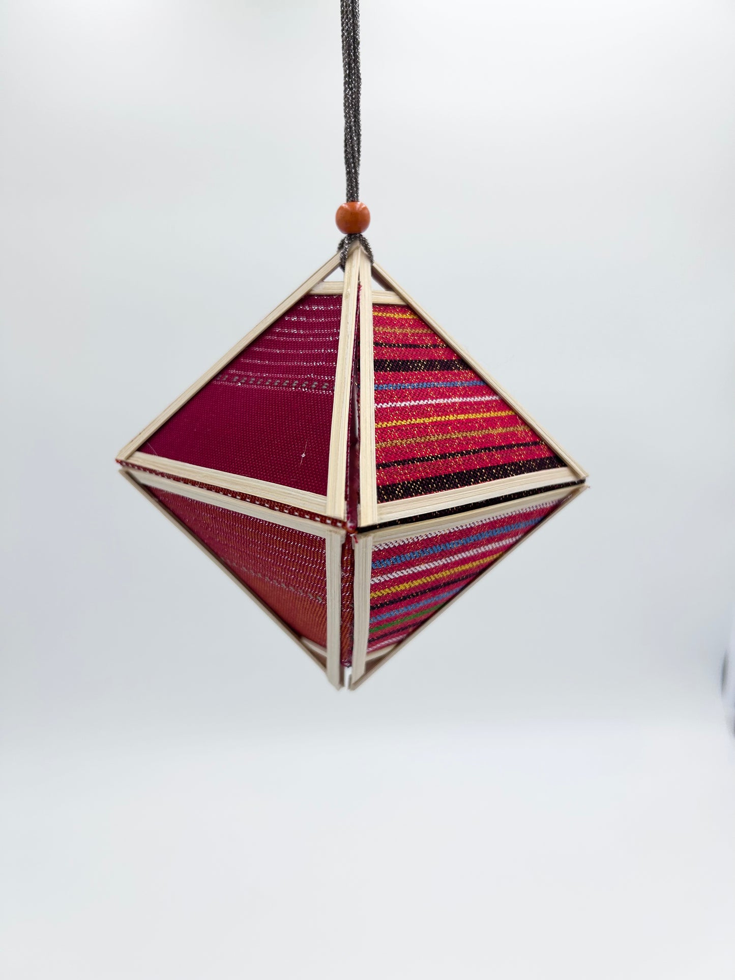 Lantern - Bamboo and fabric with LED Light