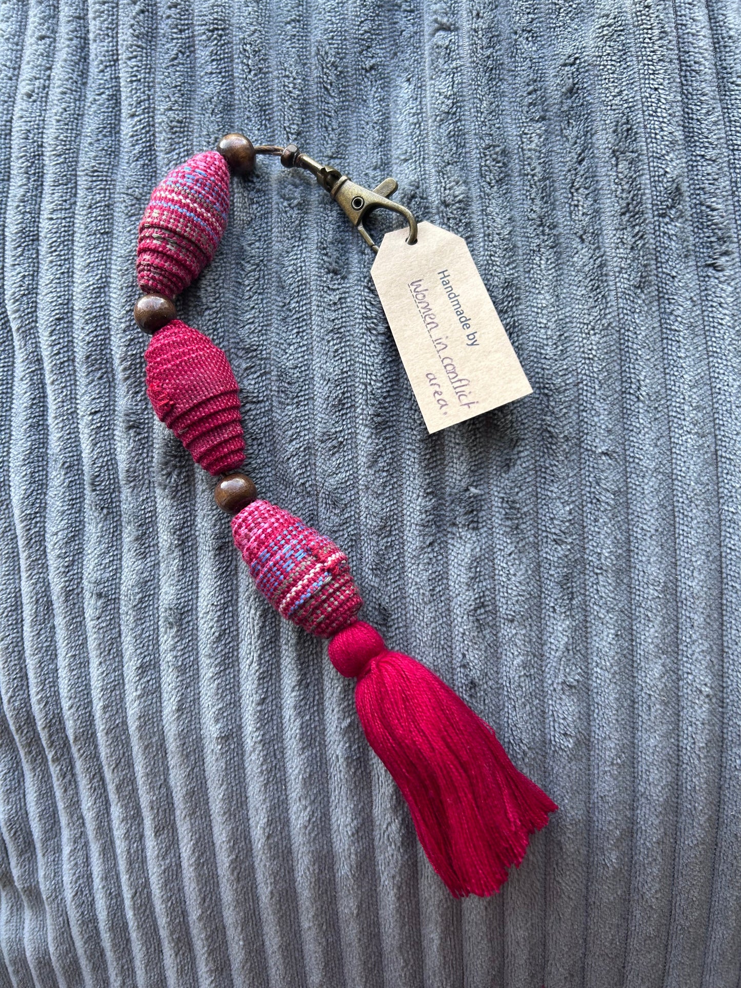 Key chain - Red Beads
