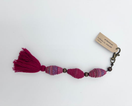 Key chain - Red Beads