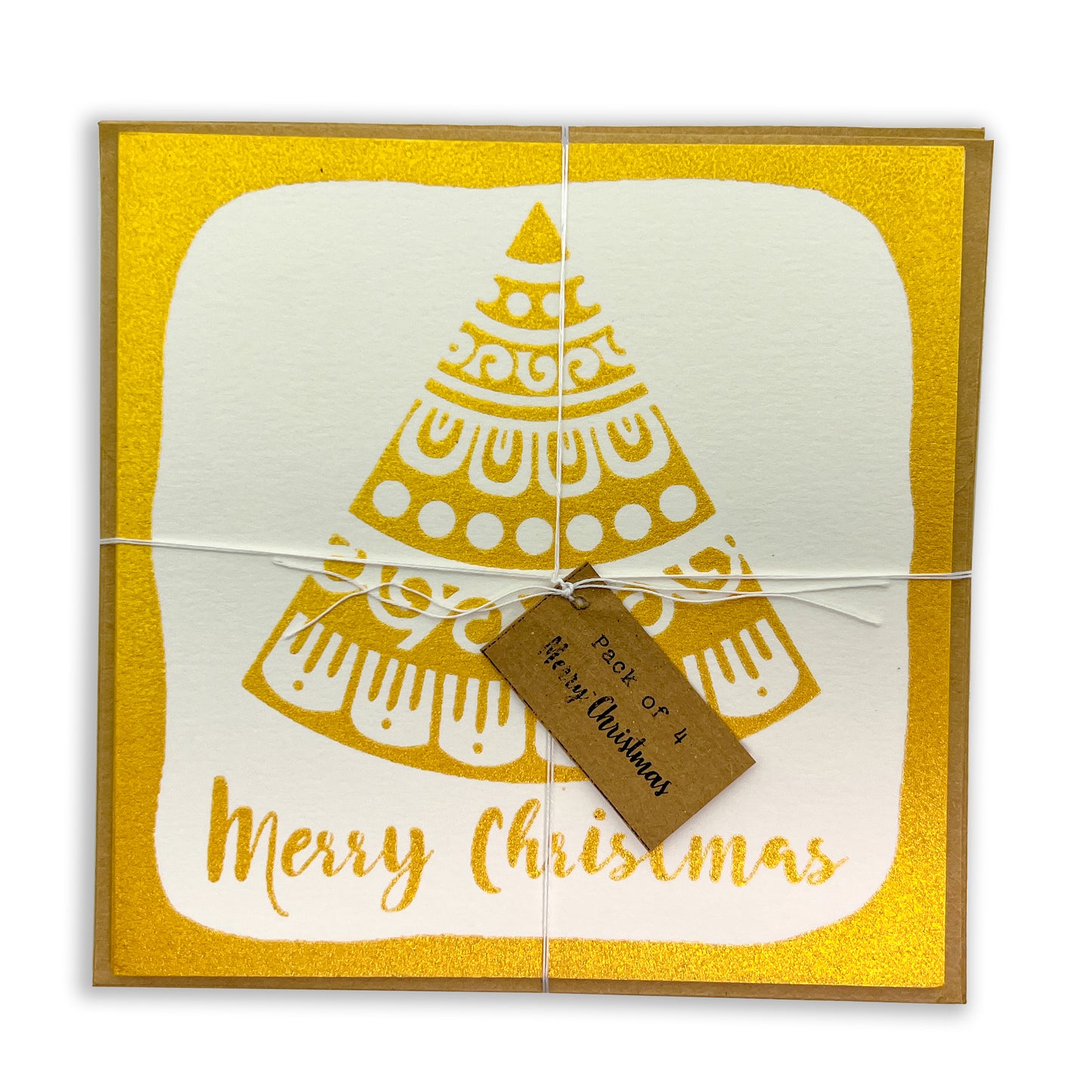 Christmas Card (hand-printed) - Merry Christmas