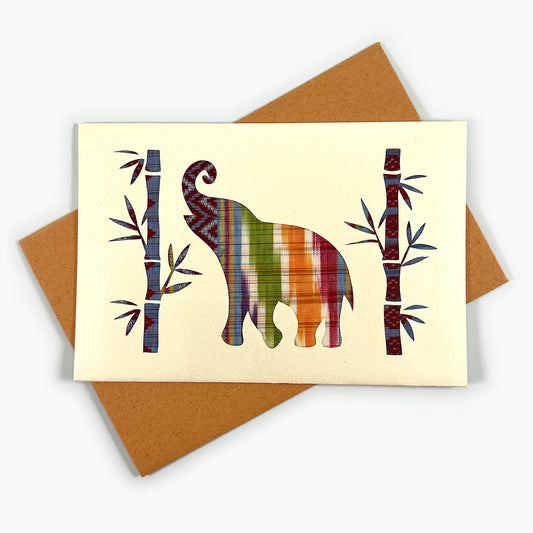 Greeting Card - Elephant in the Bamboo